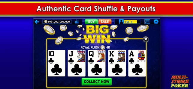 Five play multi strike poker