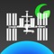 Real time tracking of the International Space Station with pass predictions for when and where to actually see the space station pass overhead