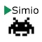 Play with the Simio-Logo as a spaceship against monsters