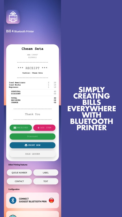 Bill 4 Bluetooth Printer
