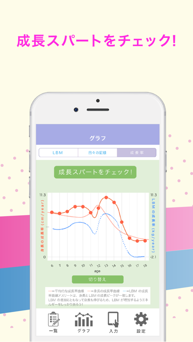 スラリマッスル-子供の身長伸ばす成長記録アプリ- screenshot1