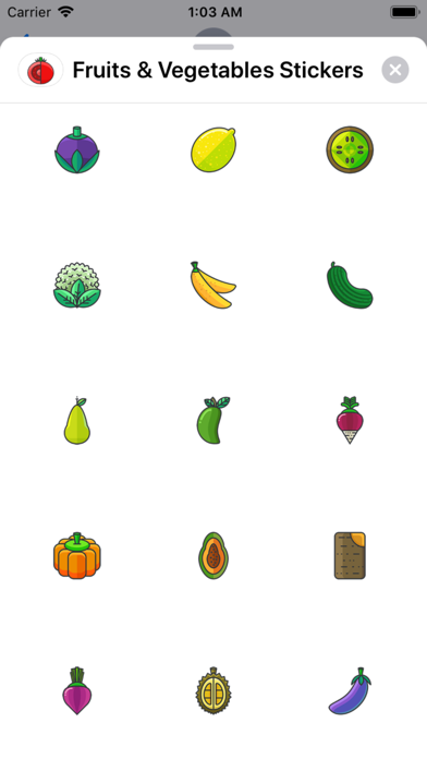 Fruits & Vegetables Stickers screenshot 3