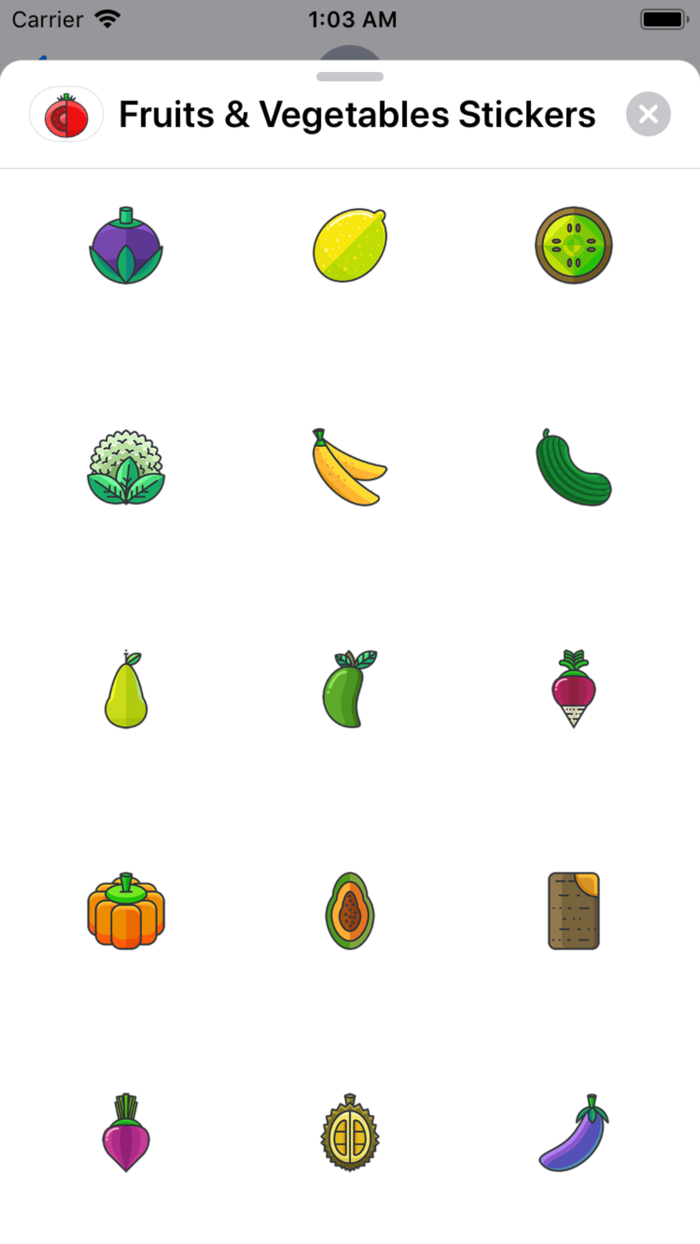 Fruits  Vegetables Stickers