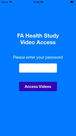 Game screenshot FA Health Study Video Access apk