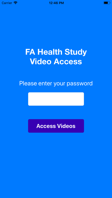 FA Health Study Video Access screenshot 2