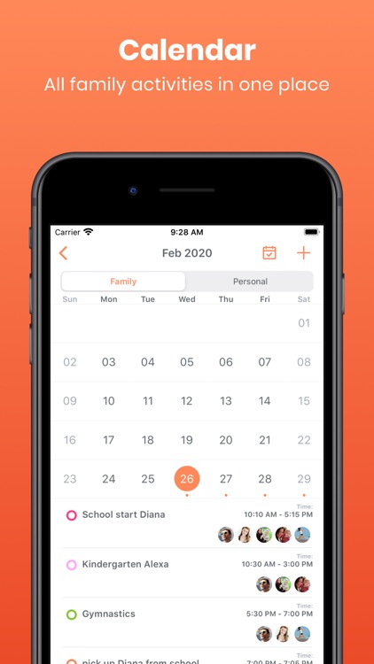 Poppinz: Family Calendar App