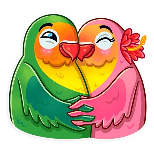 Love Birds Life Stickers Icon