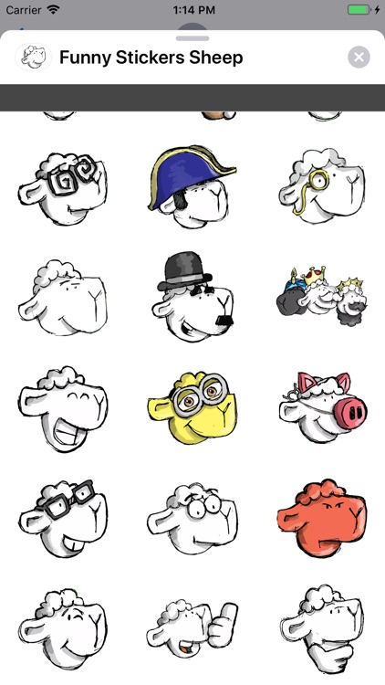 Funny Stickers Sheep