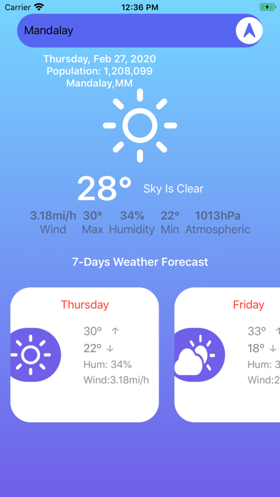 7DayWeather screenshot 2