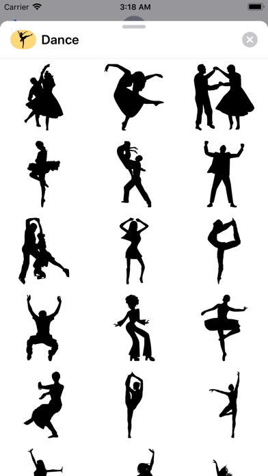 Dance Silhouette Stickers screenshot 2