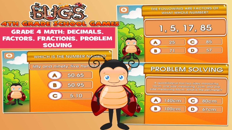 Bugs Fourth Grade Kids Games screenshot-4