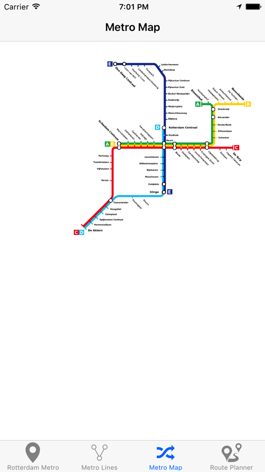 Метро роттердама схема