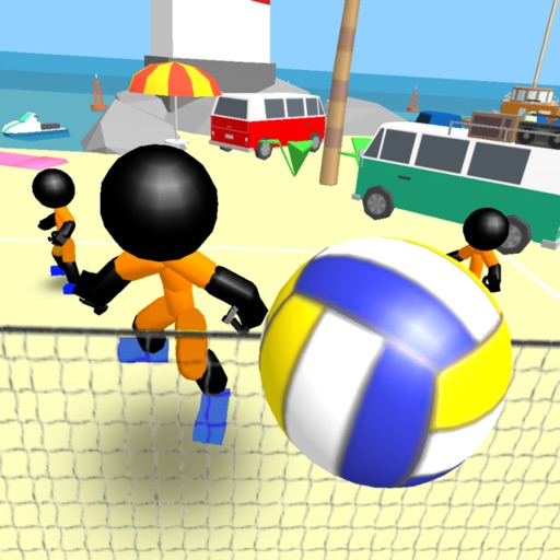 Stickman Beach Volleyball Icon