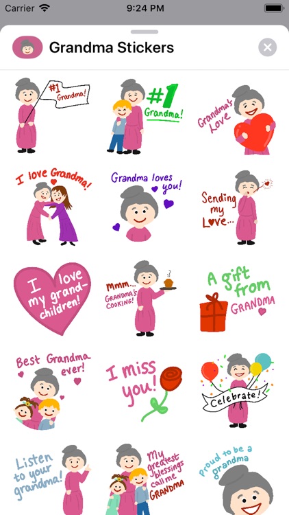 #1 Grandma Stickers