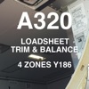 A320 LOADSHEET T&B 186 4z PAX