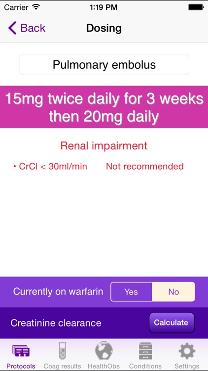 Managing Rivaroxaban