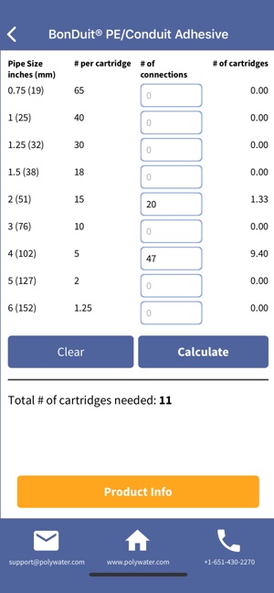 Polywater Product Calculators(圖5)-速報App