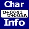 Char Info is a Utility that allows you to view Unicode Character information