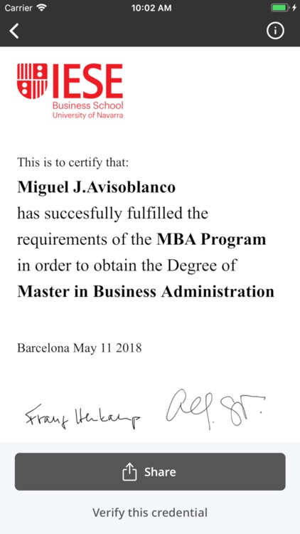 IESE Certificate Wallet screenshot-5