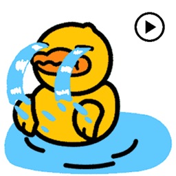 Animated Cry Duck Sticker