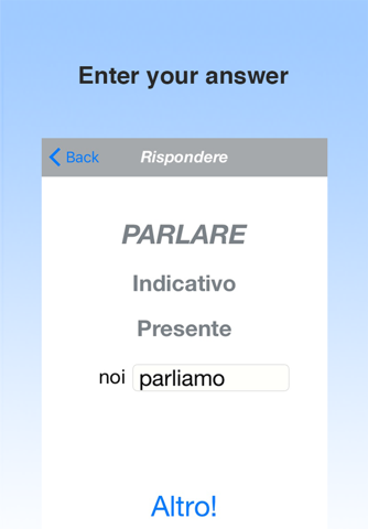 Italian Verbs Quiz screenshot 2