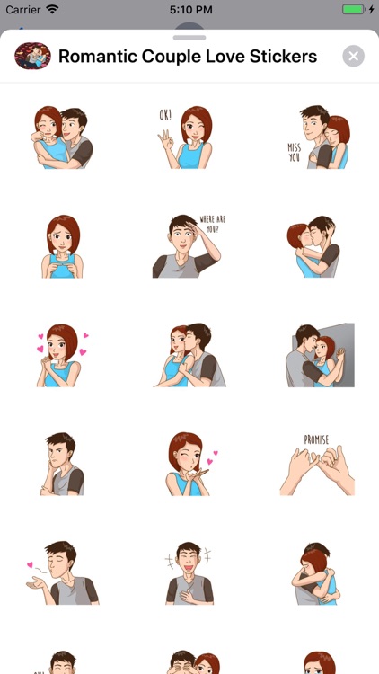 Romantic Couple Love Stickers