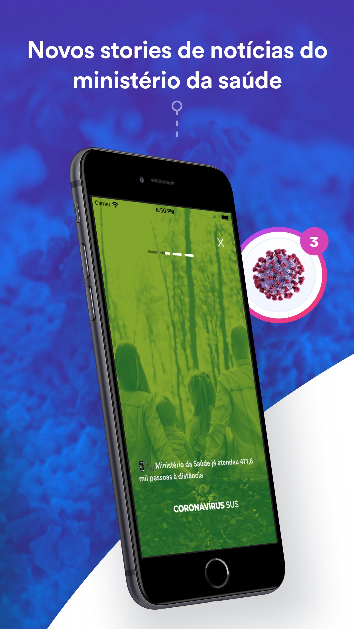 Screenshot do app Coronavírus - SUS