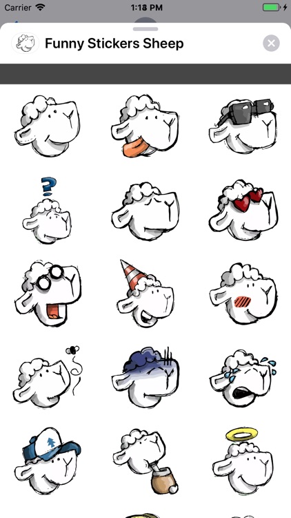 Funny Stickers Sheep