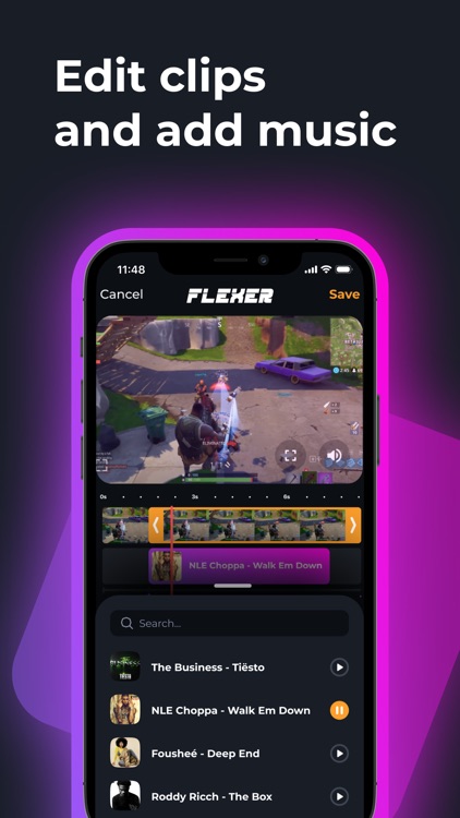 FLEXER: gaming clips, chat