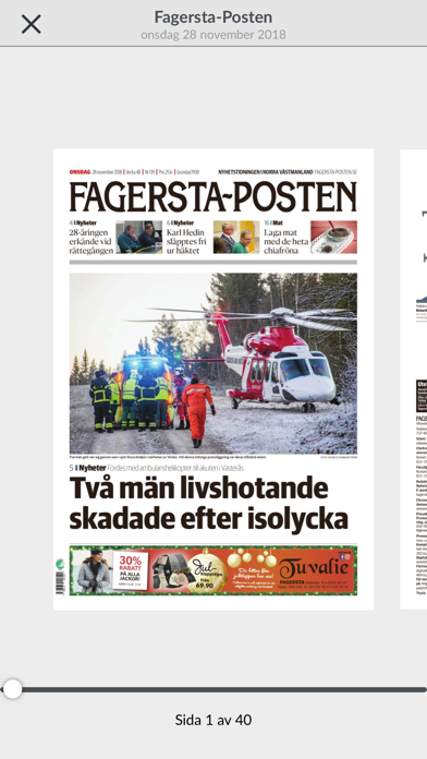 Fagersta-Posten e-tidning screenshot 3