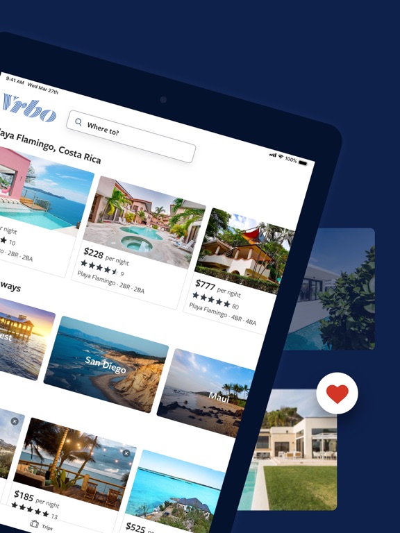 iPad Image of Vrbo Vacation Rentals