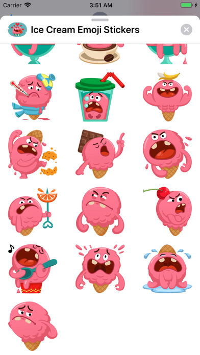 Ice Cream Emoji Stickers screenshot 4