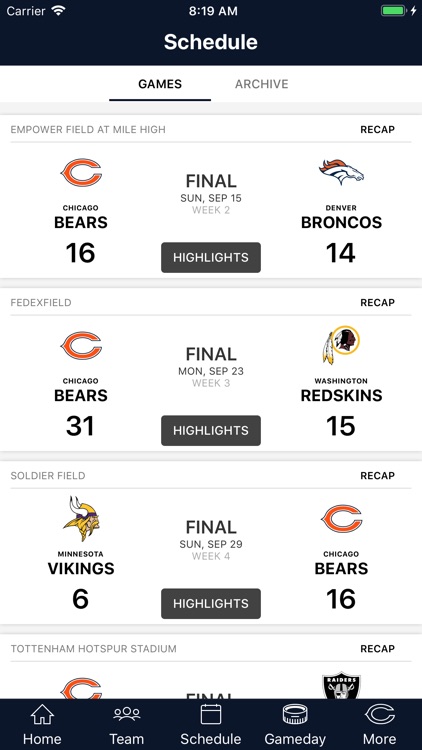 Chicago Bears Official App screenshot-3