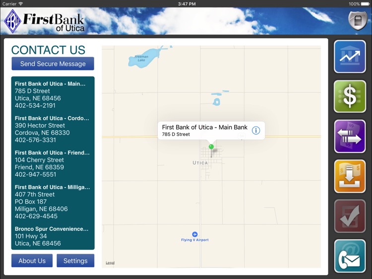 1st Bank Utica for iPad screenshot-3