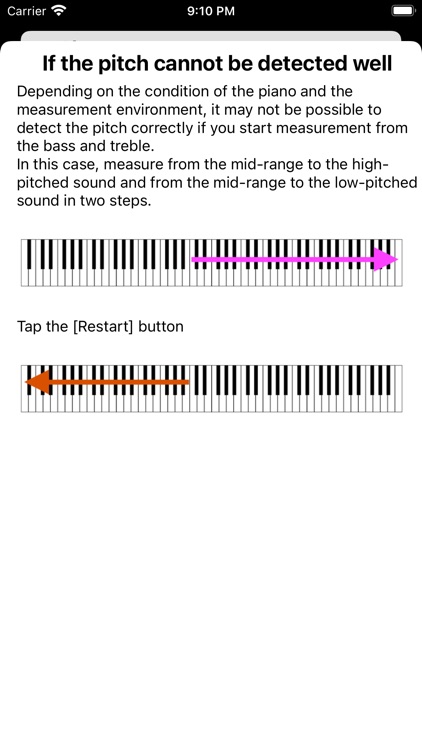 Piano tuning visual checker