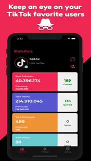 tik+: likes & followers track iphone screenshot 2