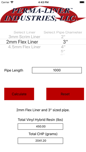 Perma-Liner Resin Calculator(圖2)-速報App