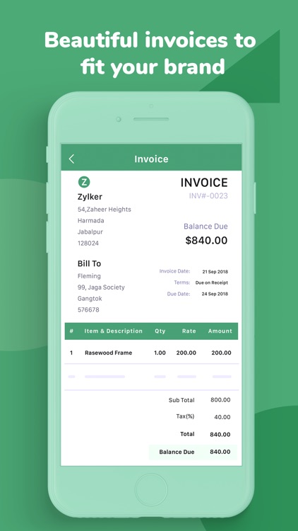 Invoice & Time Tracking - Zoho
