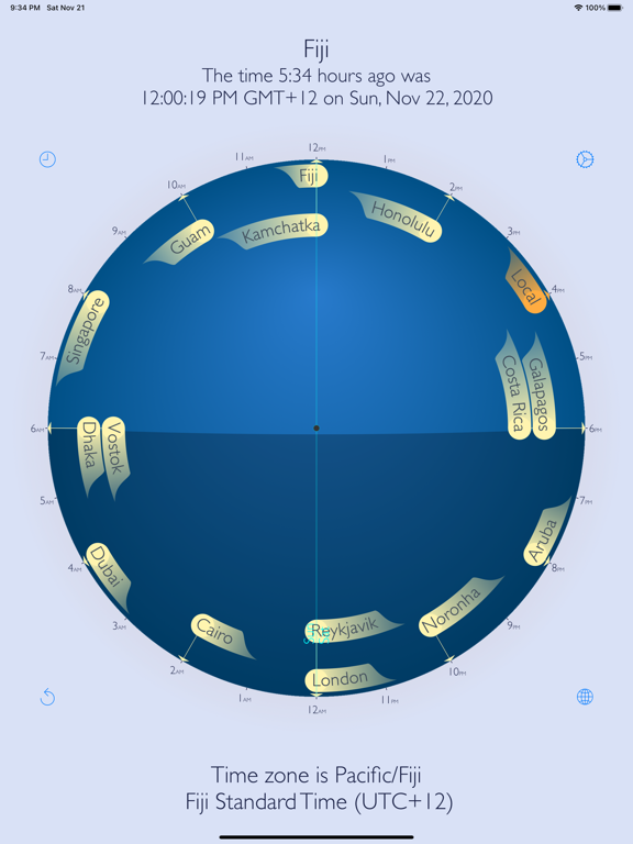 World Time Travel Clock Screenshots