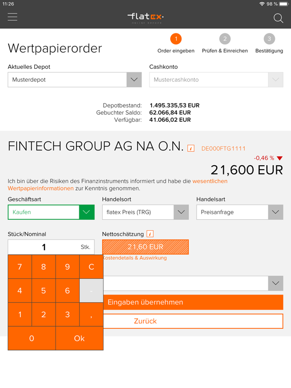 Flatex Next By Flatex Ag Ios United States Searchman App Data Information
