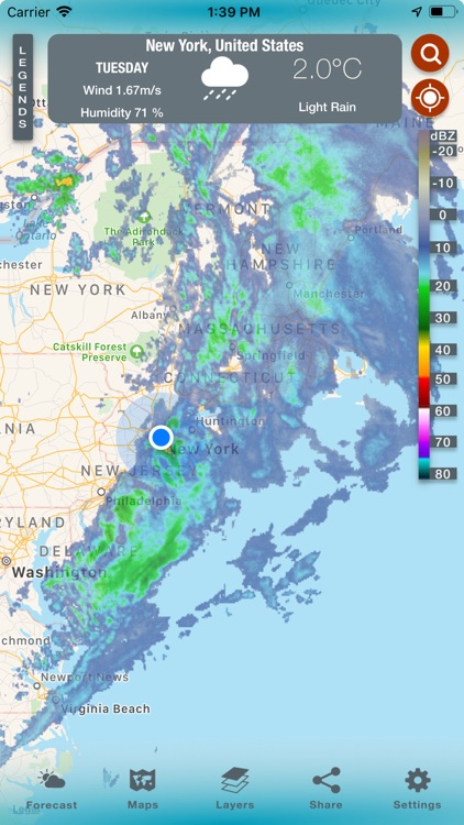 Weather Radar: forecast