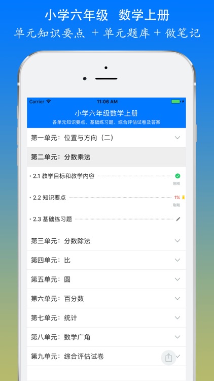 小学数学六年级上册总复习知识大全