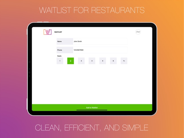 Waitlist for Restaurants