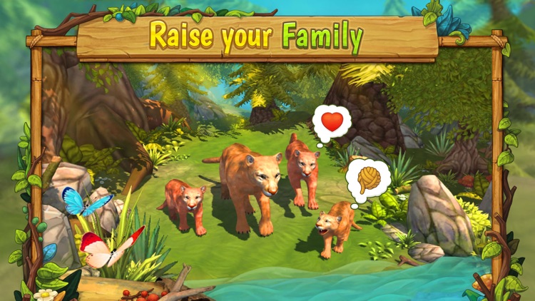 Cougar Family Sim Wild Forest