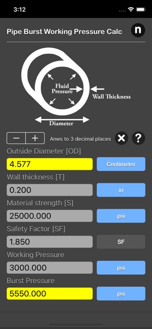 Pipe Working Pressure Calc(圖4)-速報App