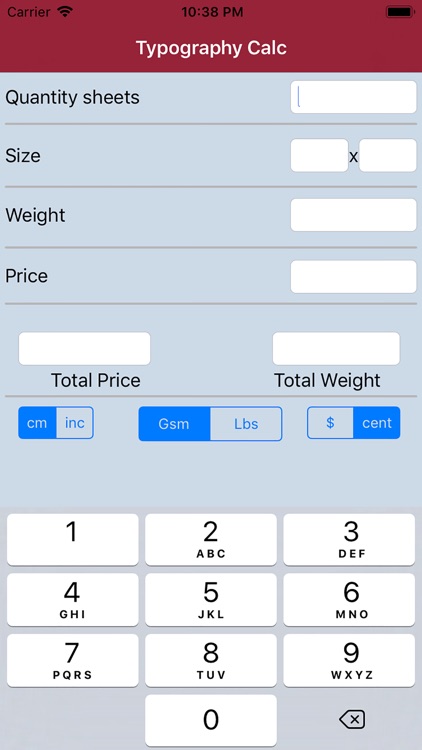 Typography Calculator