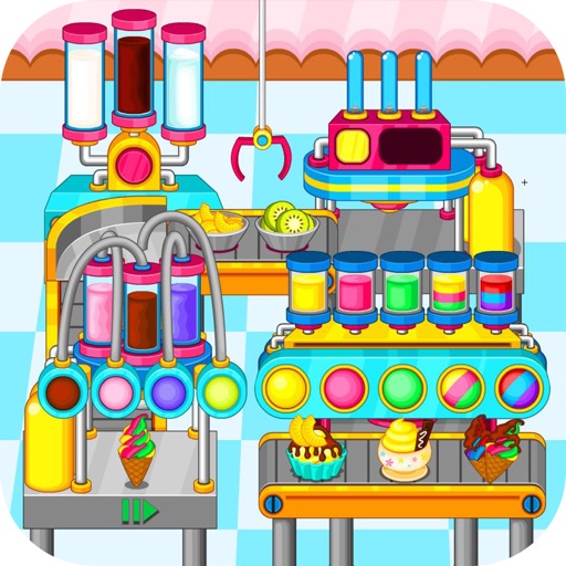 Cooking colorful ice cream Icon