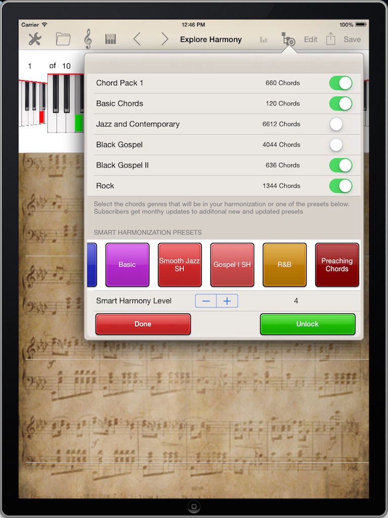 Piano HarmonyPRO Midi Studio screenshot 3