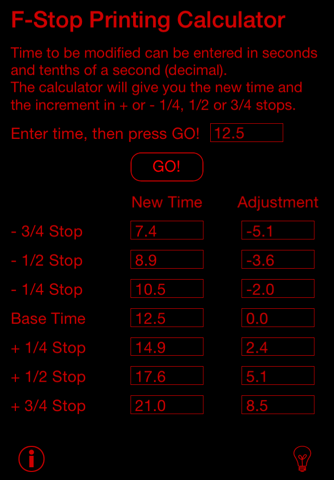 f-Stop Printing Calculator - náhled