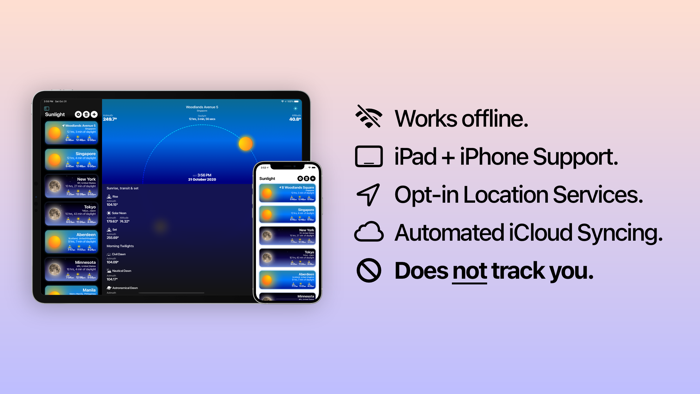 Sunlight − Rise  Set Times